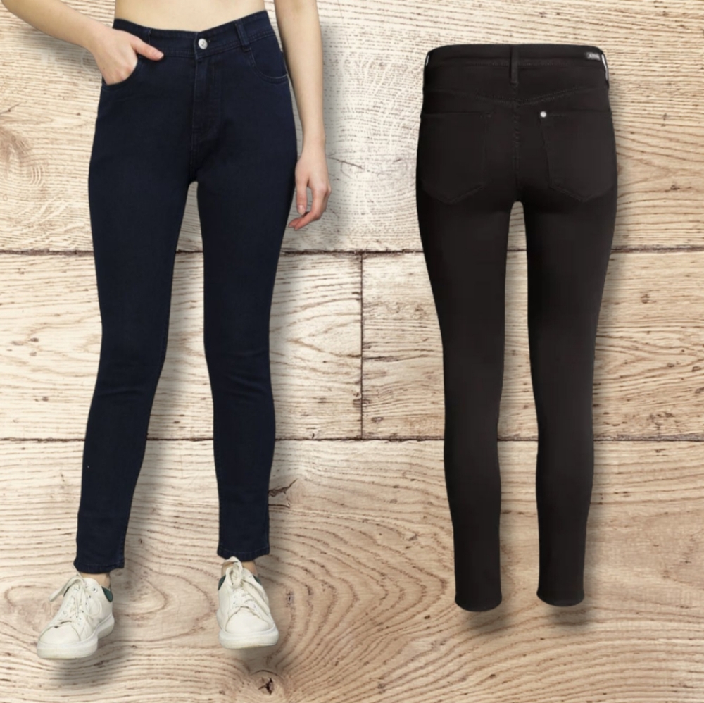 H&M & Denim Women's Black High Waisted Skinny Ankle-Length Jeans